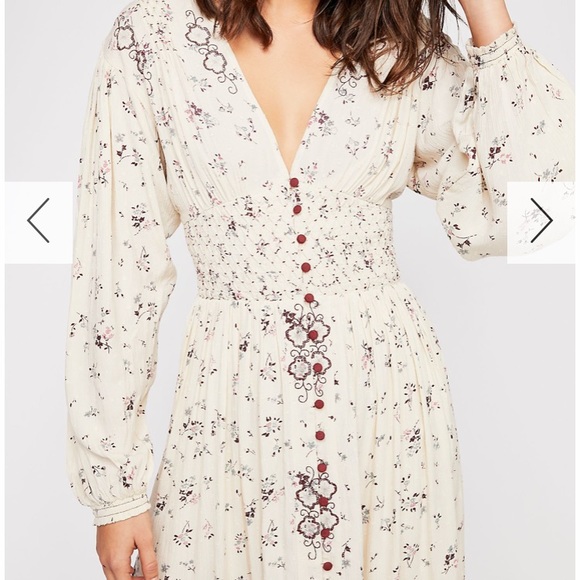 NWT free people wildflowers embroidered maxi dress - Picture 3 of 3